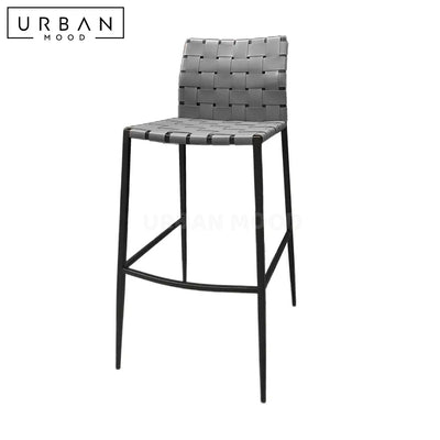 JOSEF Modern Leather Bar Stool