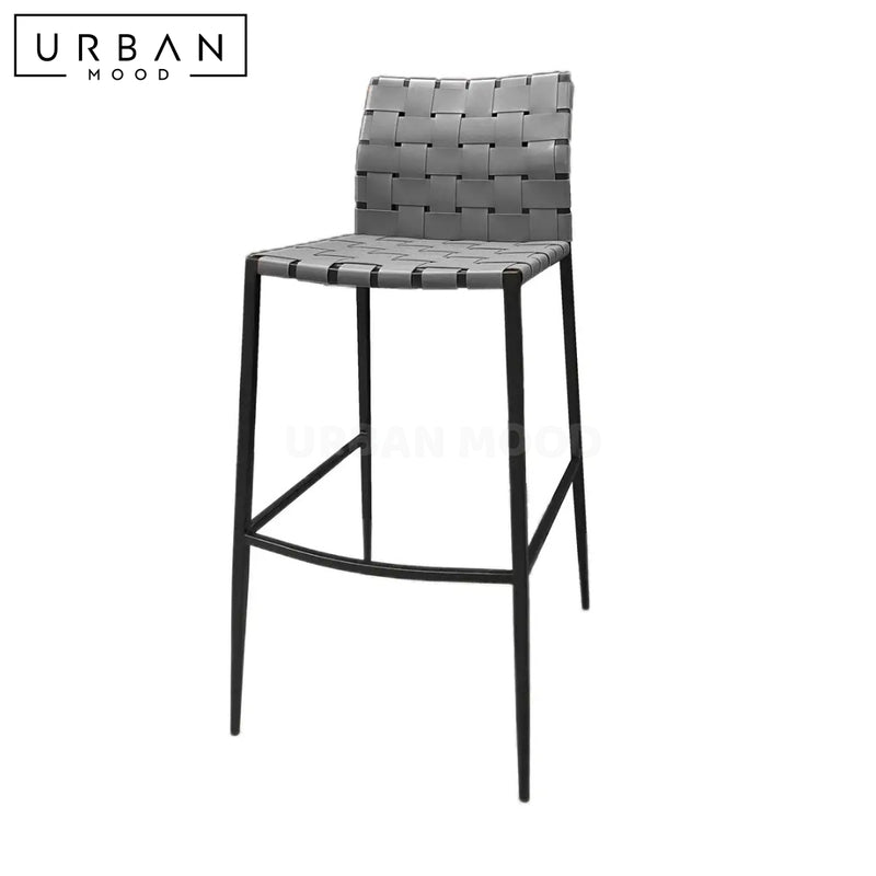 JOSEF Modern Leather Bar Stool