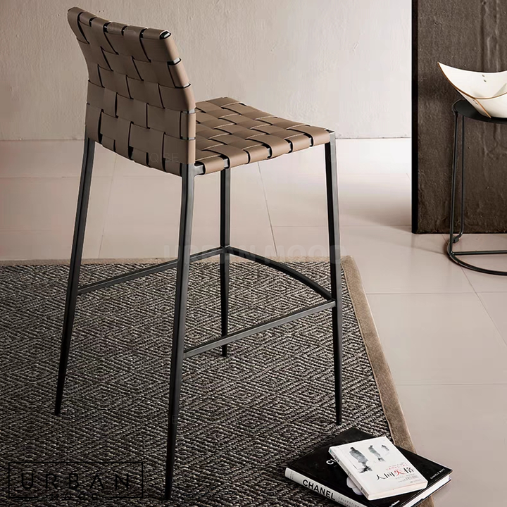 JOSEF Modern Leather Bar Stool