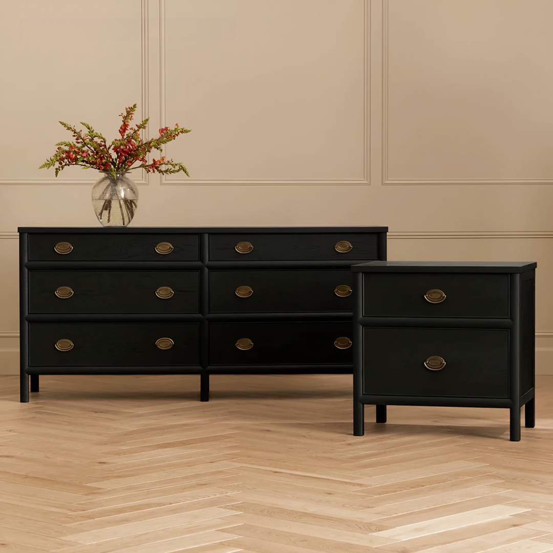 JOVI Classic Oak Wood Bedside Table - Urban Mood Singapore