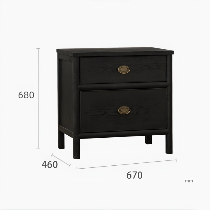 JOVI Classic Oak Wood Bedside Table - Urban Mood Singapore