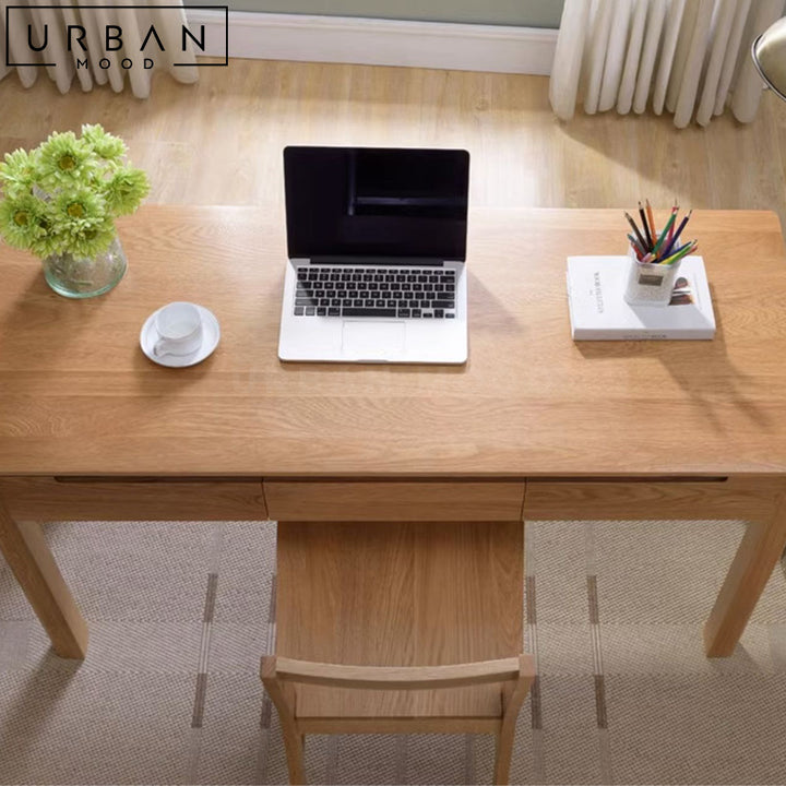 JUANA Rustic Solid Wood Study Desk