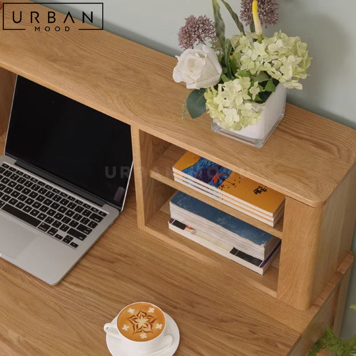 JUANA Rustic Solid Wood Study Desk