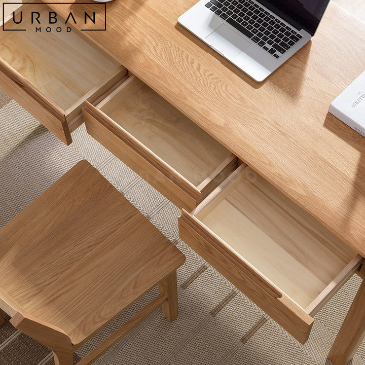 JUANA Rustic Solid Wood Study Desk