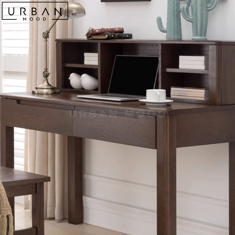 JUANA Rustic Solid Wood Study Desk