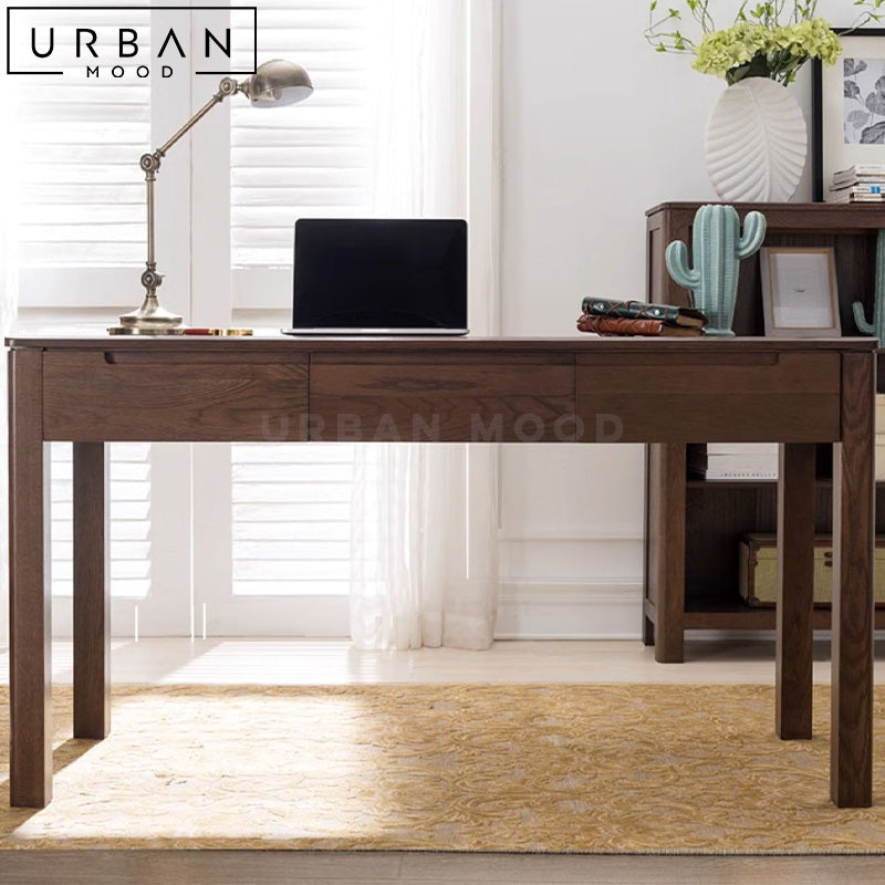 JUANA Rustic Solid Wood Study Desk