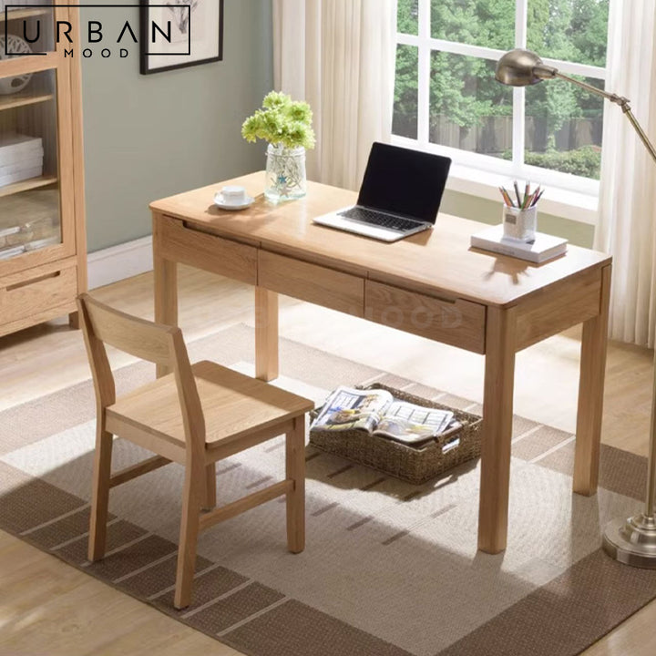 JUANA Rustic Solid Wood Study Desk