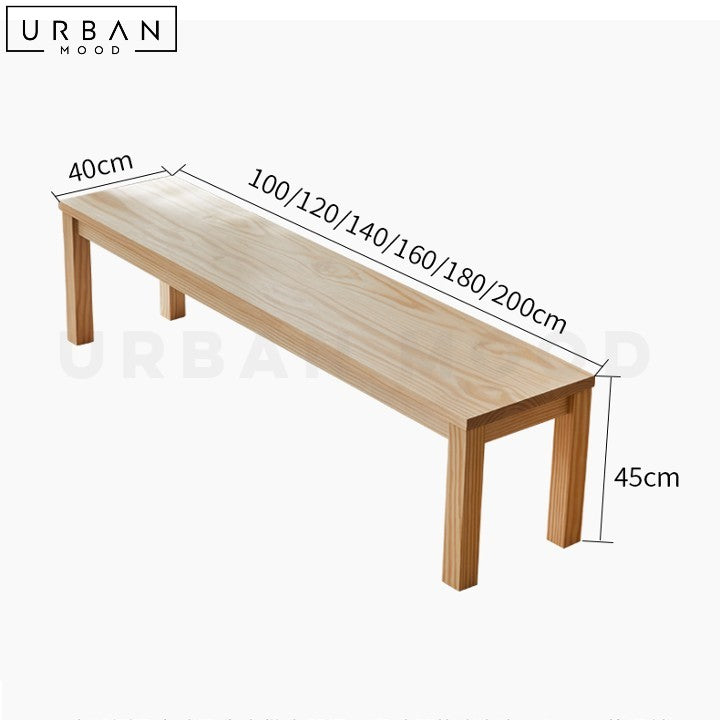 JULIETA Scandinavian Solid Wood Bench