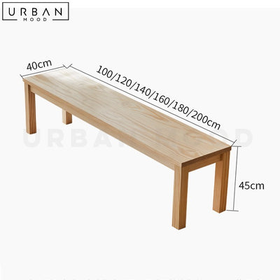 JULIETA Scandinavian Solid Wood Bench