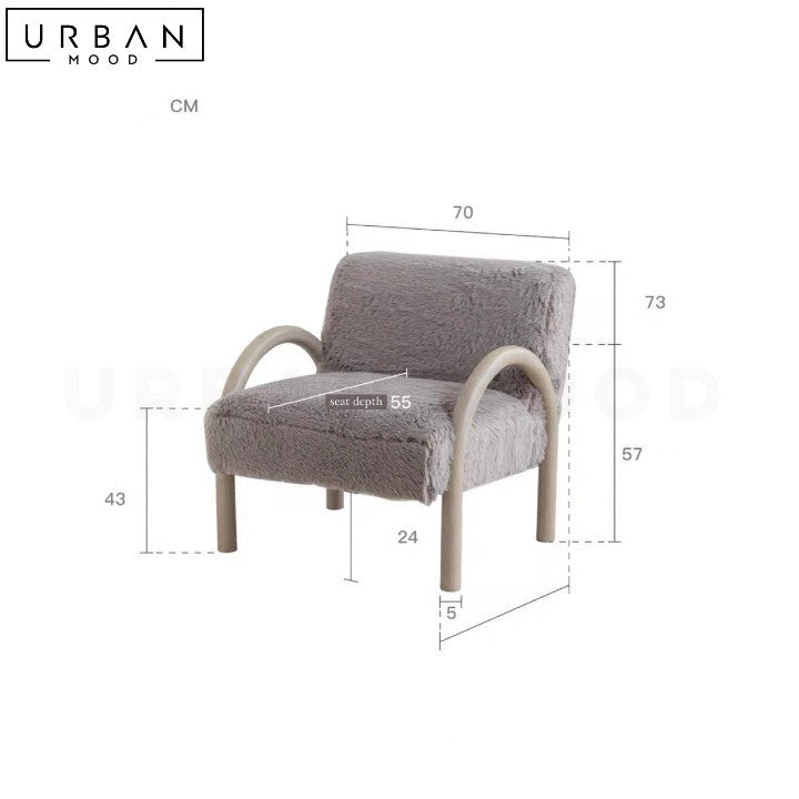 JULIET Modern Wool Lounge Chair