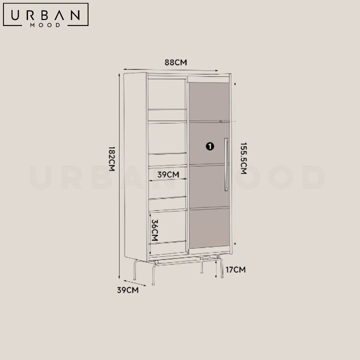 JUNKER Retro Solid Wood Display Shelf