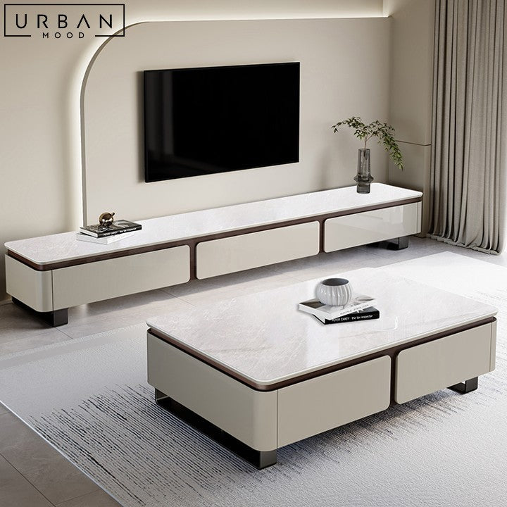 JUSTINA Modern TV Console and Coffee Table