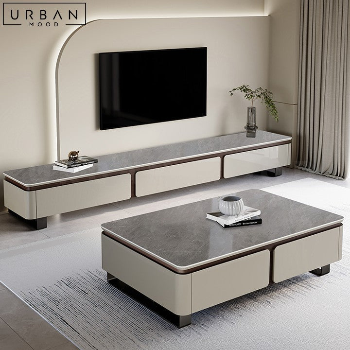 JUSTINA Modern TV Console and Coffee Table