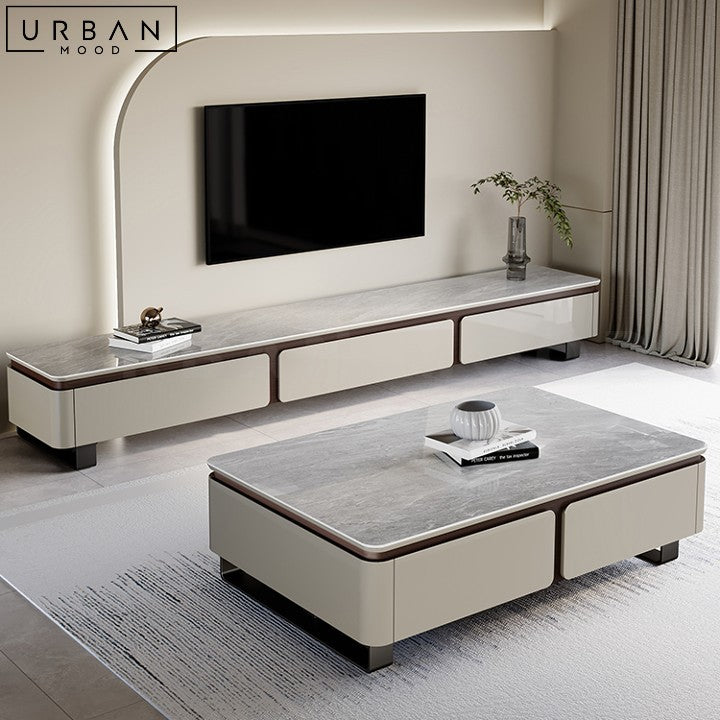 JUSTINA Modern TV Console and Coffee Table