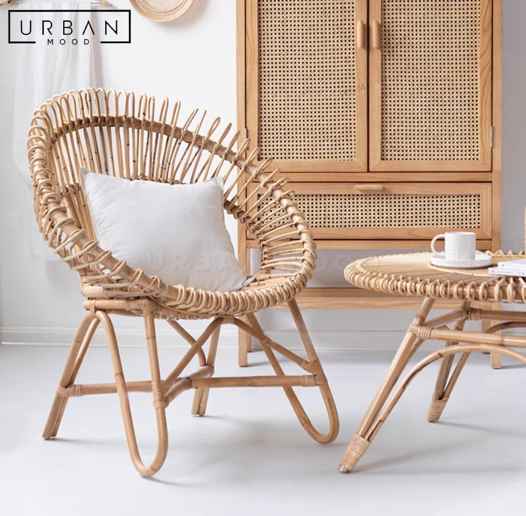 JENS Rustic Rattan Leisure Chair