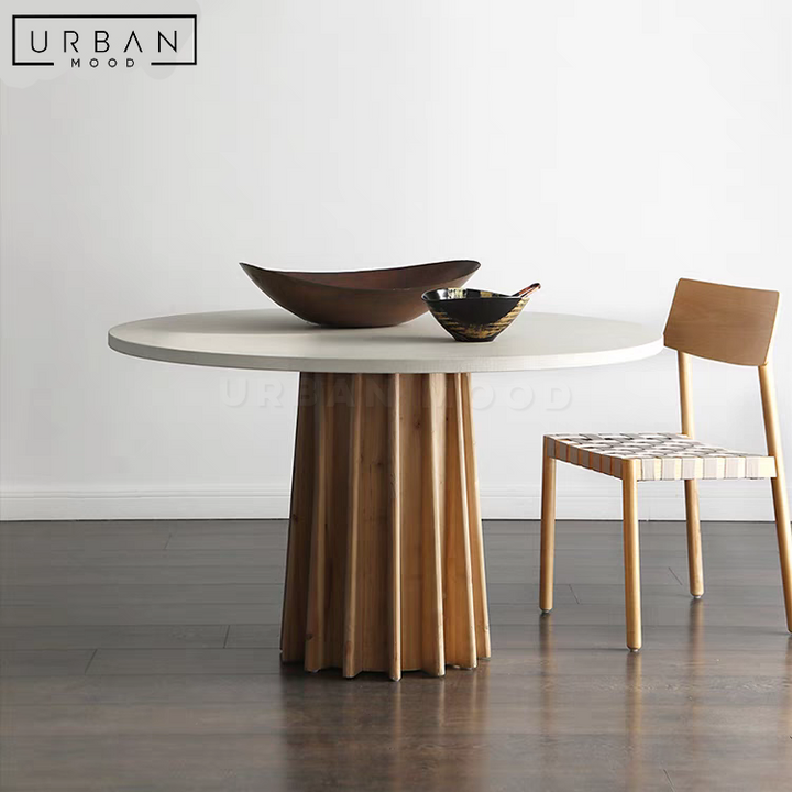 JOBBS Japandi Solid Wood Round Dining Table