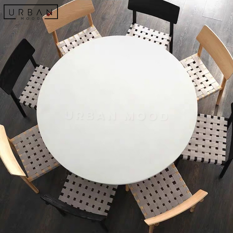 JOBBS Japandi Solid Wood Round Dining Table