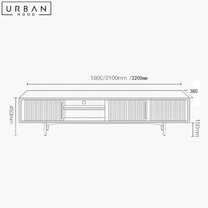 KAE Japandi Solid Wood TV Console