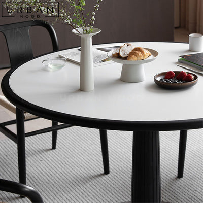 KAIS Japandi Solid Wood Round Dining Table