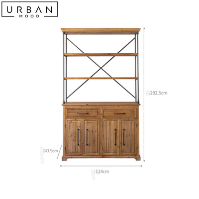 KAMEN Rustic Solid Wood Tall Cabinet