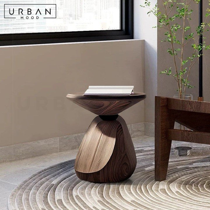 KAMILE Modern Solid Wood Side Table