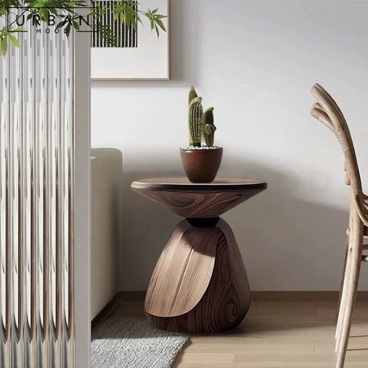 KAMILE Modern Solid Wood Side Table