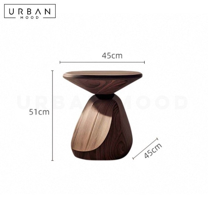 KAMILE Modern Solid Wood Side Table