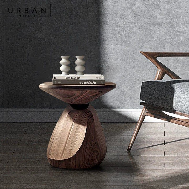KAMILE Modern Solid Wood Side Table