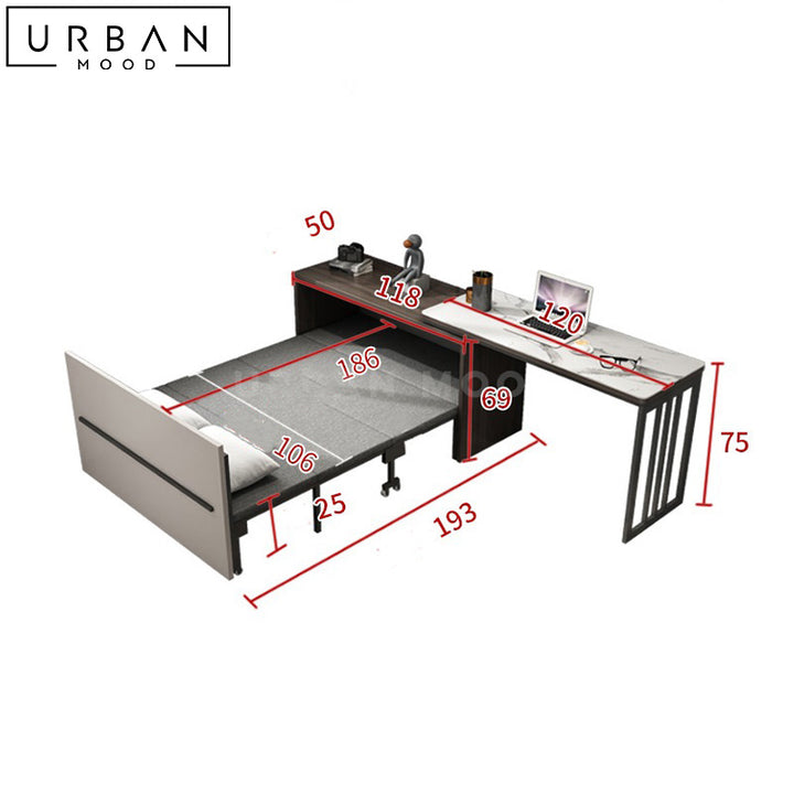 KANI Modern Study Table & Murphy Bed
