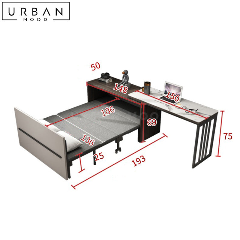 KANI Modern Study Table & Murphy Bed