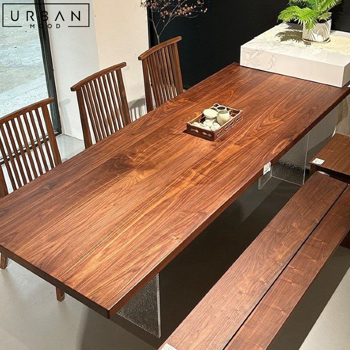 KIPPER Modern Black Walnut Dining Table