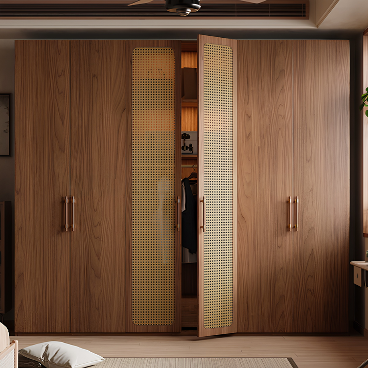 KARAE Rustic Rattan Wardrobe - Urban Mood Singapore
