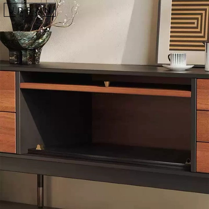 KARMEN Mid Century Solid Wood TV Console