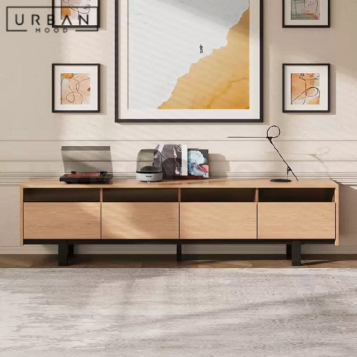 KARNER Modern Solid Wood TV Console