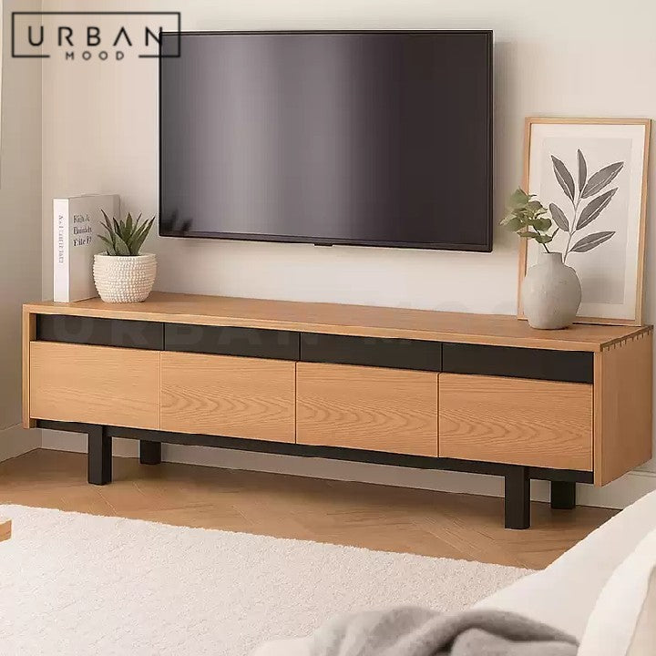 KARNER Modern Solid Wood TV Console