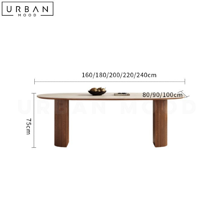 KARO Japandi Sintered Stone Dining Table