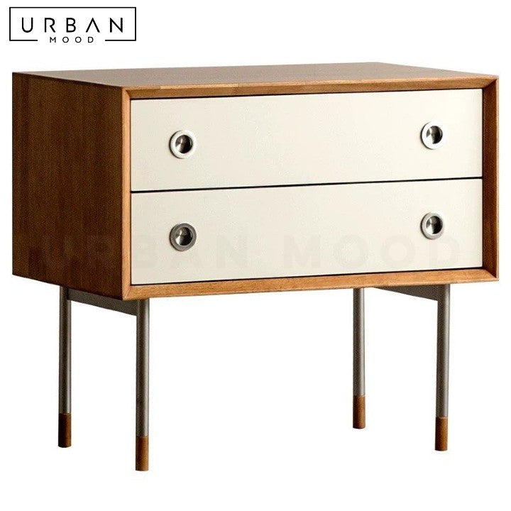 KARON Japandi Solid Wood Side Table