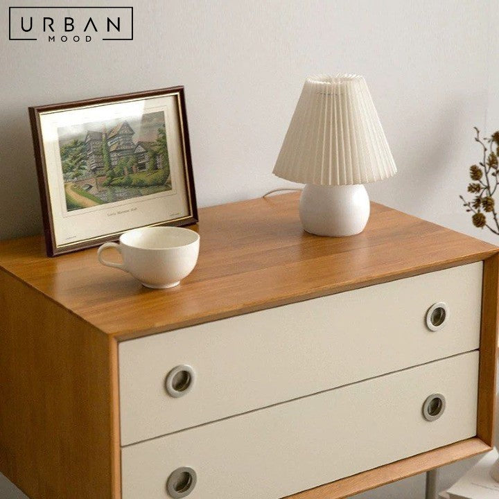 KARON Japandi Solid Wood Side Table