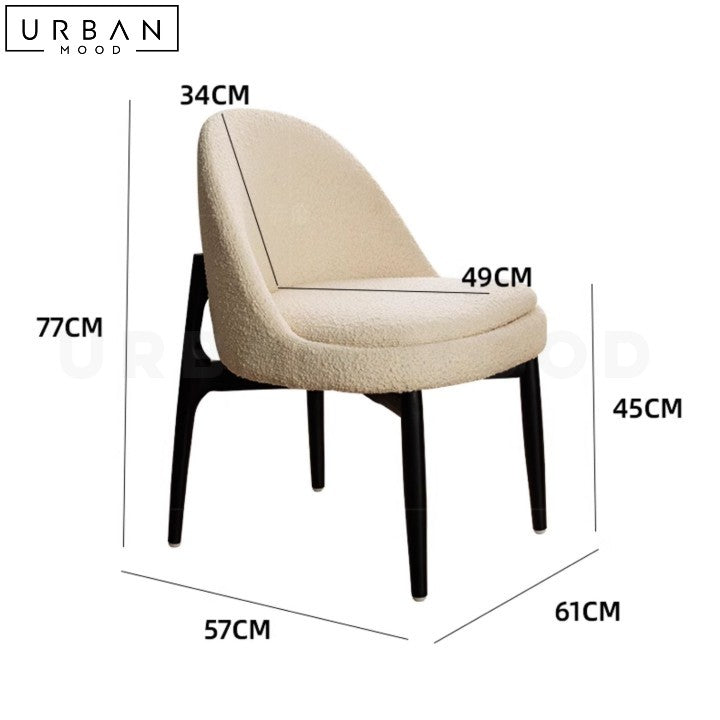 KART Modern Boucle Dining Chair