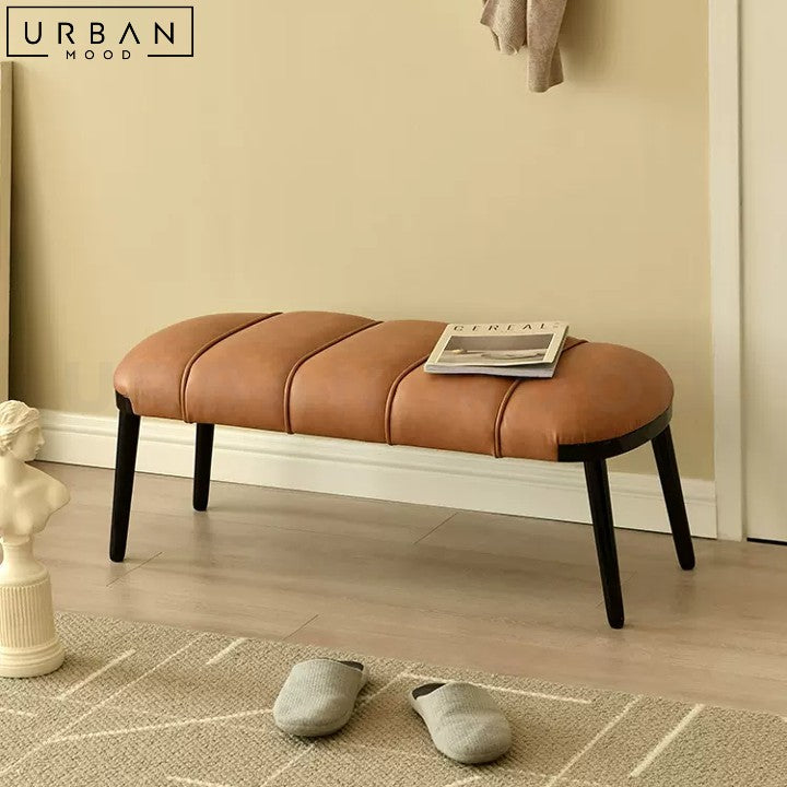 KASER Modern Leather Bench