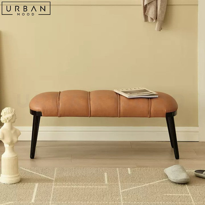 KASER Modern Leather Bench