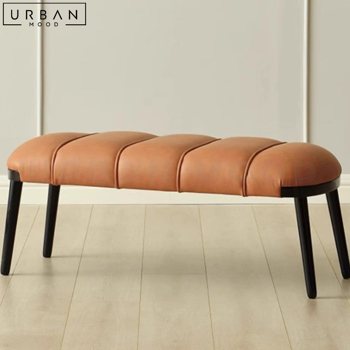 KASER Modern Leather Bench