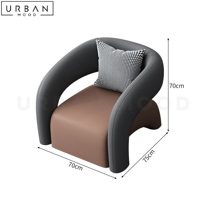 KATIE Modern Leather Lounge Chair