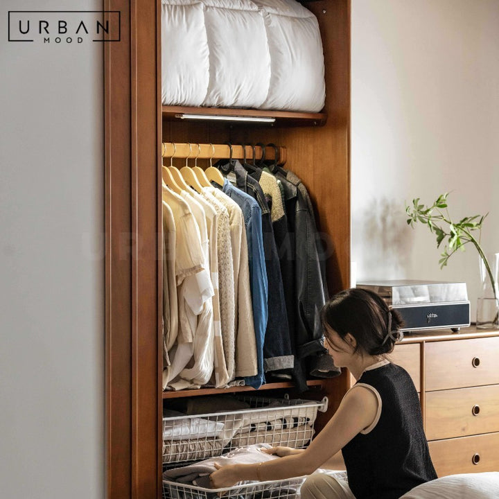 KAYLA Aesop Solid Wood Wardrobe