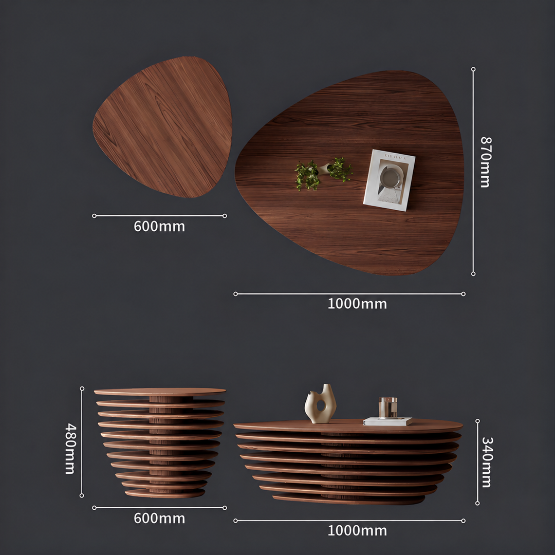 KAZUMI Sculptural Wooden Coffee Tables - Urban Mood Singapore