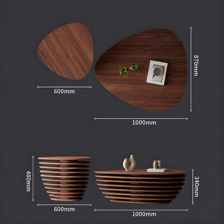 KAZUMI Sculptural Wooden Coffee Tables - Urban Mood Singapore