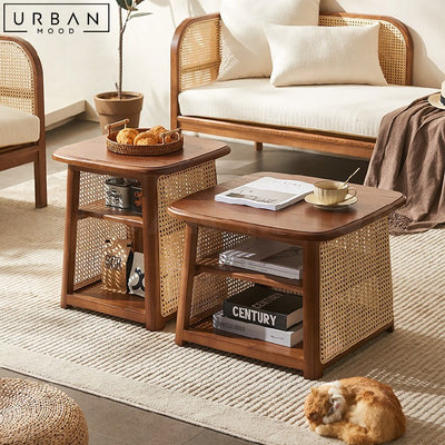 HINDE Vintage Rattan Coffee Table