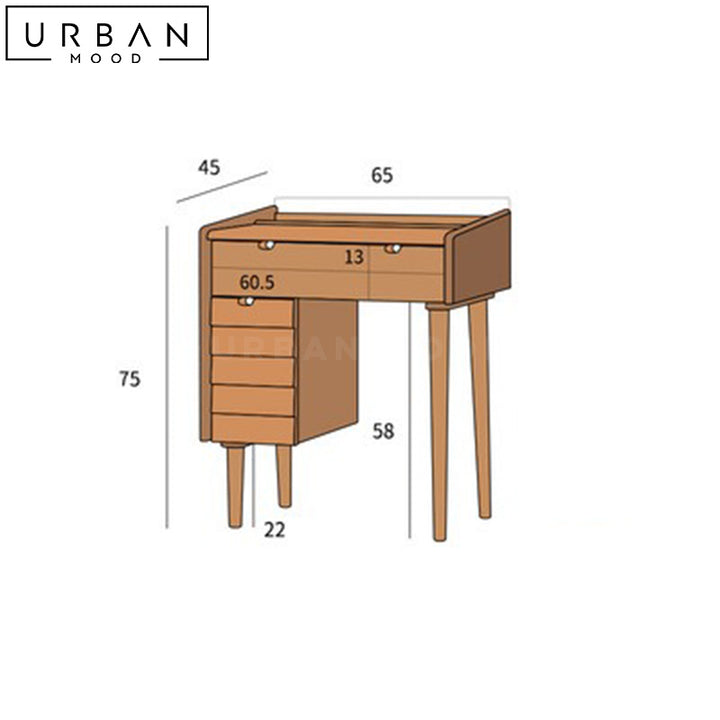 KELLIES Rustic Vanity Table Set