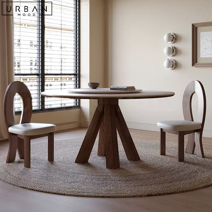 KENIA Modern Solid Wood Round Dining Table