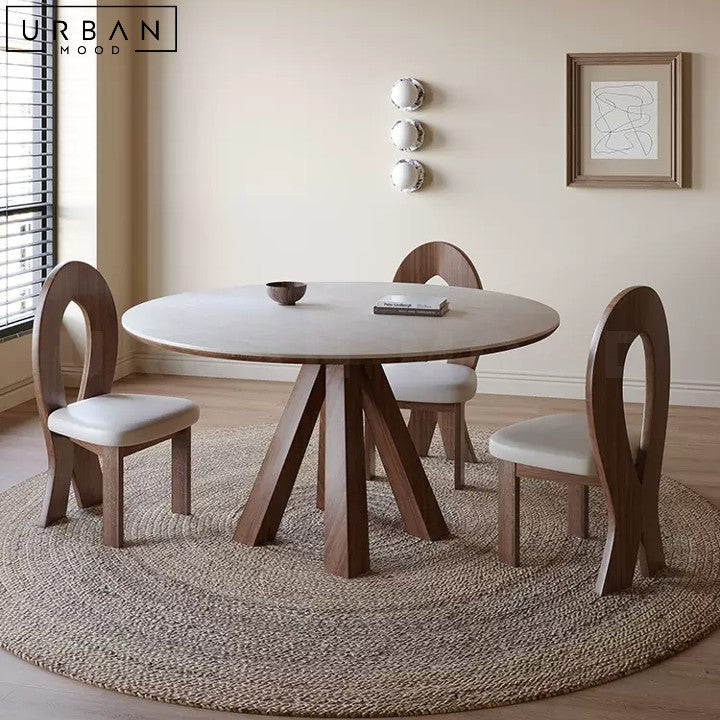 KENIA Modern Solid Wood Round Dining Table – Urban Mood